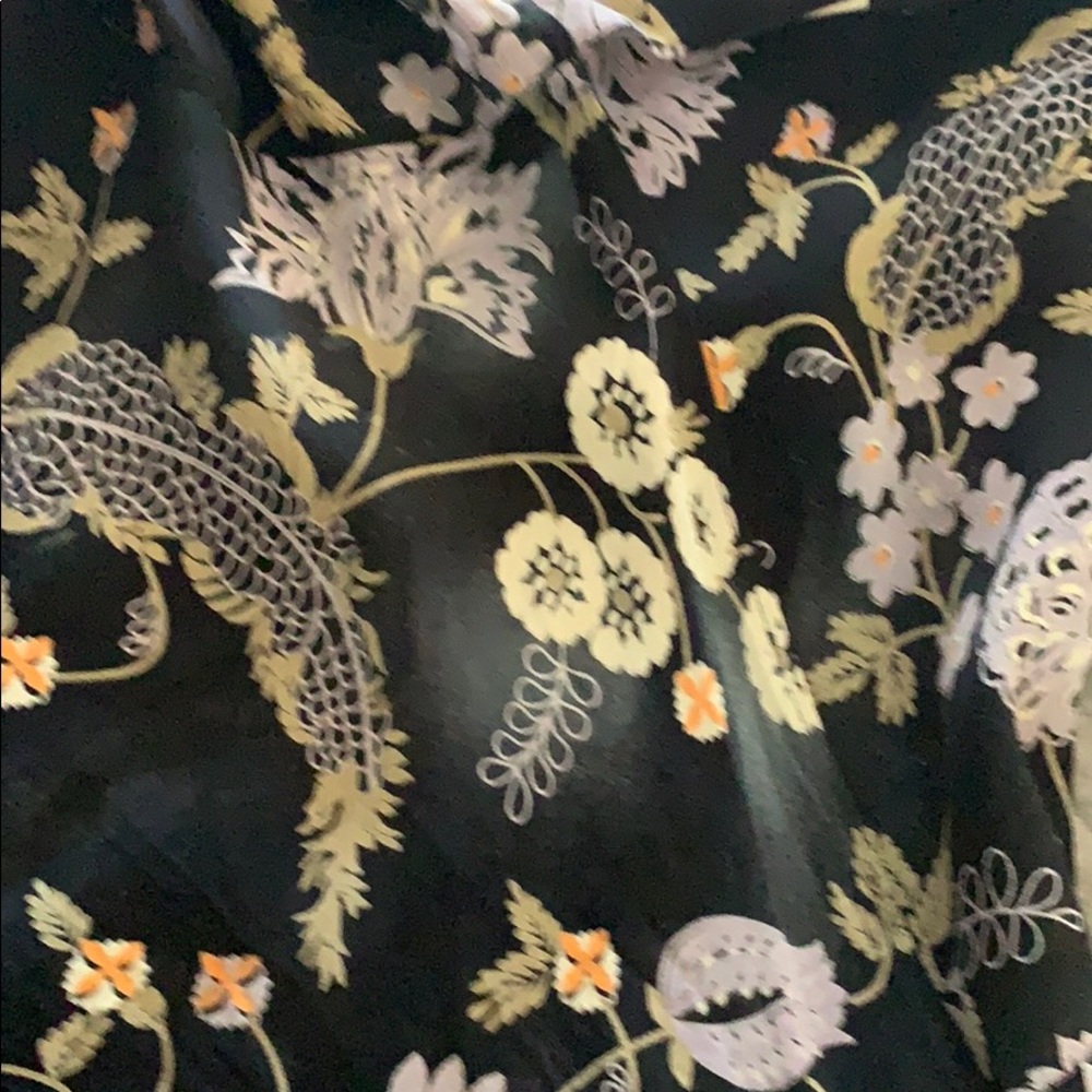 Reformation Black and Purple Floral Wrap Dress sz XS - Picture 6 of 12